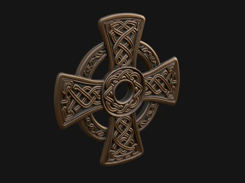 Celtic Cross Wall Plaque Design 2 - 3D Print Model 3D Print Model
