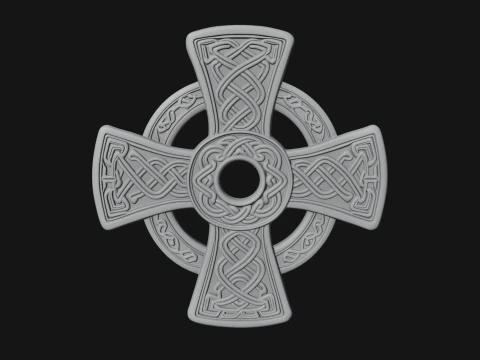 Celtic Cross Wall Plaque Design 2 - 3D Print Model 3D Print Model