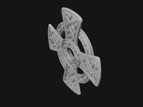 Celtic Cross Wall Plaque Design 2 - 3D Print Model 3D Print Model