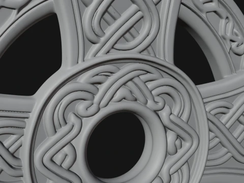 Celtic Cross Wall Plaque Design 2 - 3D Print Model 3D Print Model