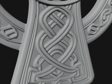 Celtic Cross Wall Plaque Design 2 - 3D Print Model 3D Print Model