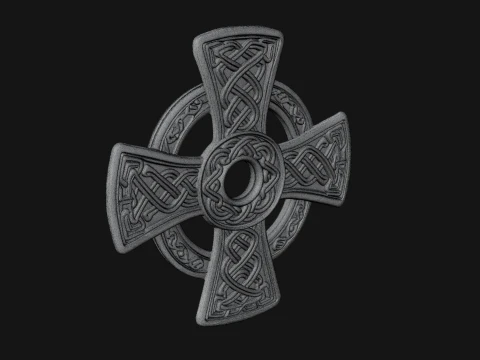 Celtic Cross Wall Plaque Design 2 - 3D Print Model 3D Print Model