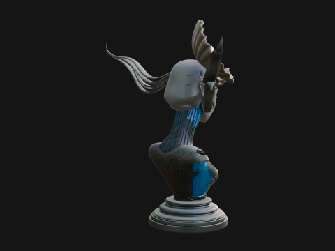 Shell Crown Woman Bust Statue Design 3 - 3D Print Model 3D Print Model
