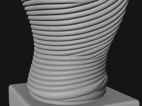 Minimalist Alien Bust Statue Design 3 - 3D Print Model 3D Print Model