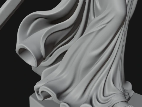 Winged Angel Warrior Woman Statue Design 2 - 3D Print Model 3D Print Model