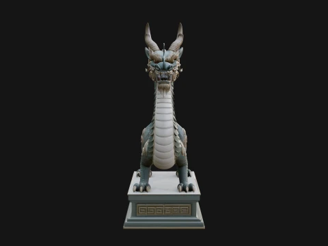 Chinese Dragon Statue Design 2 - 3D Print Model 3D Print Model