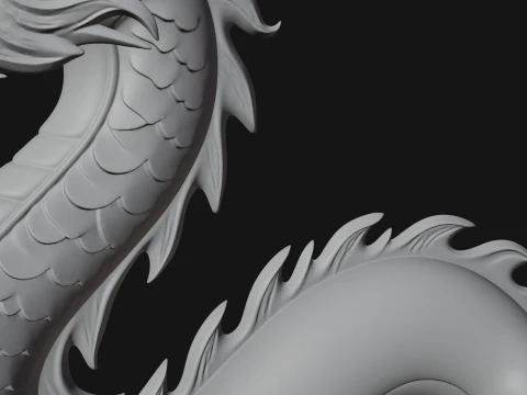 Chinese Dragon Statue Design 2 - 3D Print Model 3D Print Model