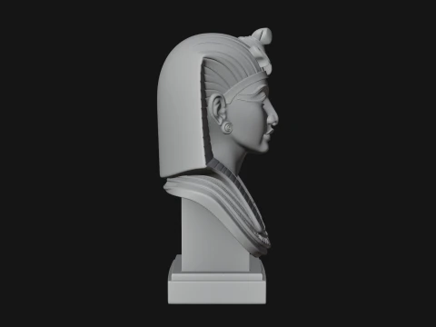 Pharaoh Nemes Bust Statue Design 2 - 3D Print Model 3D Print Model