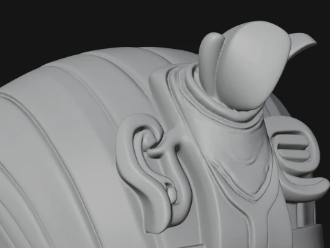 Pharaoh Nemes Bust Statue Design 2 - 3D Print Model 3D Print Model