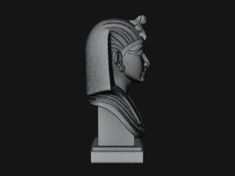Pharaoh Nemes Bust Statue Design 2 - 3D Print Model 3D Print Model