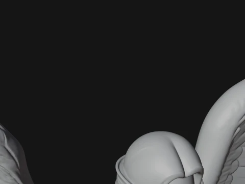 Winged Angel Woman Statue Design 3 - 3D Print Model 3D Print Model