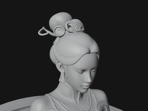 Figure Holding Globe Statue Design 3 - 3D Print Model 3D Print Model