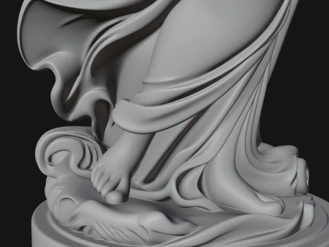 Lady Justice Statue Design 2 - 3D Print Model 3D Print Model