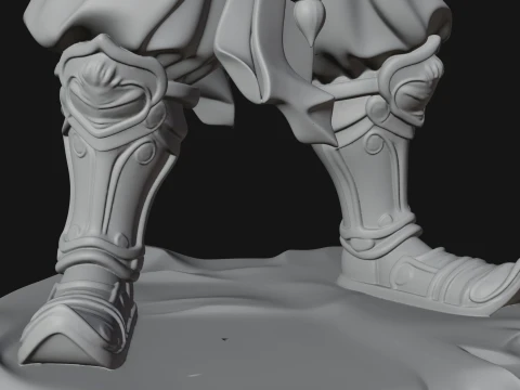 Chinese General on Rock Statue Design 3 - 3D Print Model 3D Print Model