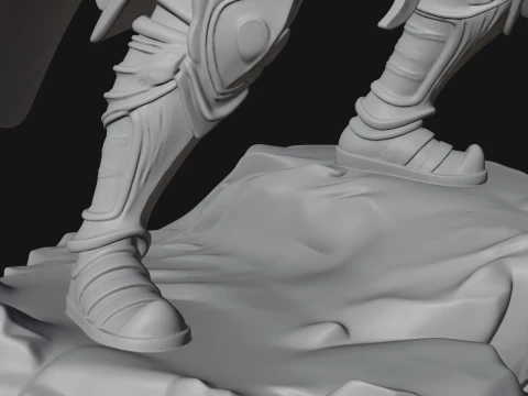 Valkyrie with Hammer Statue Design 1 - 3D Print Model 3D Print Model