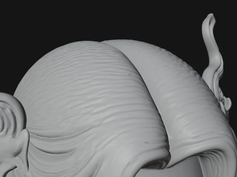 Flower Fairy Bust Statue Design 2 - 3D Print Model 3D Print Model