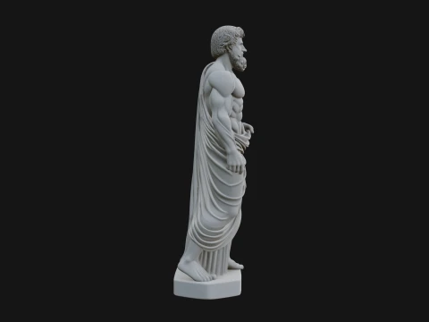 Classical Draped God Statue Design 1 - 3D Print Model 3D Print Model