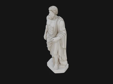 Classical Draped God Statue Design 1 - 3D Print Model 3D Print Model