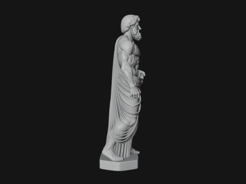 Classical Draped God Statue Design 1 - 3D Print Model 3D Print Model