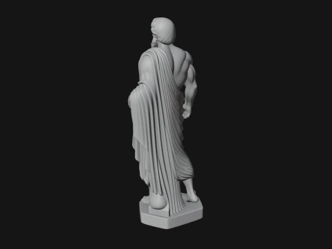 Classical Draped God Statue Design 1 - 3D Print Model 3D Print Model