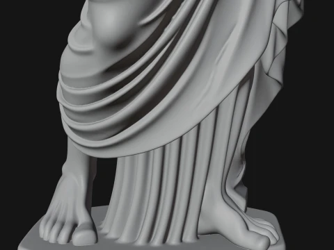 Classical Draped God Statue Design 1 - 3D Print Model 3D Print Model