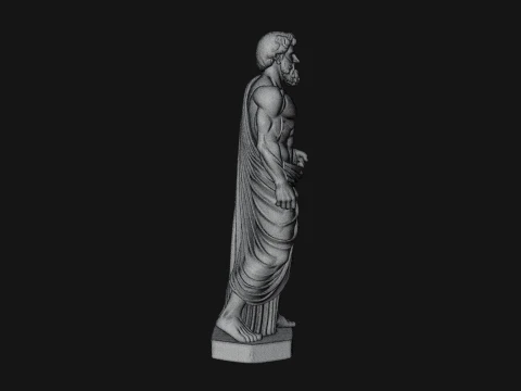 Classical Draped God Statue Design 1 - 3D Print Model 3D Print Model
