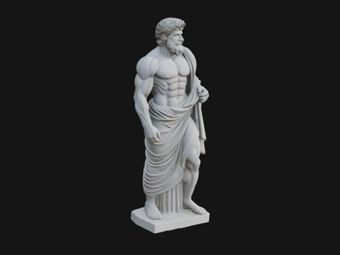 Classical Draped God Statue Design 2 - 3D Print Model 3D Print Model