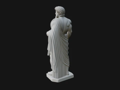 Classical Draped God Statue Design 2 - 3D Print Model 3D Print Model