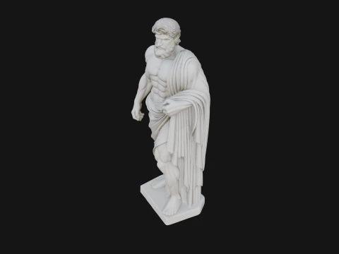 Classical Draped God Statue Design 2 - 3D Print Model 3D Print Model