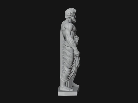Classical Draped God Statue Design 2 - 3D Print Model 3D Print Model