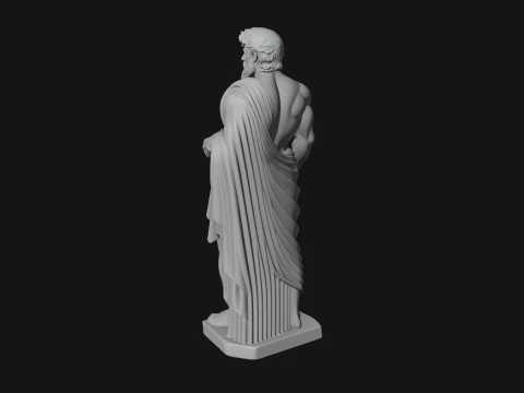 Classical Draped God Statue Design 2 - 3D Print Model 3D Print Model