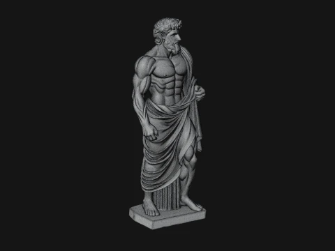 Classical Draped God Statue Design 2 - 3D Print Model 3D Print Model