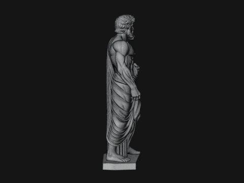 Classical Draped God Statue Design 2 - 3D Print Model 3D Print Model