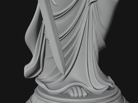 Lady Justice Statue Design 3 - 3D Print Model 3D Print Model