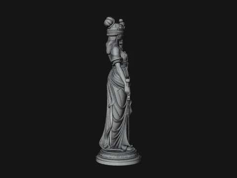 Lady Justice Statue Design 3 - 3D Print Model 3D Print Model