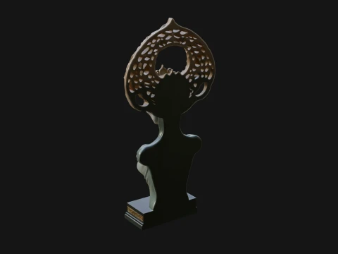 Alien Queen Bust Statue Design 2 - 3D Print Model 3D Print Model