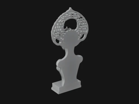 Alien Queen Bust Statue Design 2 - 3D Print Model 3D Print Model