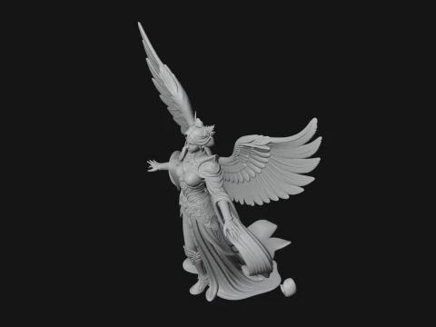 Winged Celestial Fairy Statue Design 1 - 3D Print Model 3D Print Model