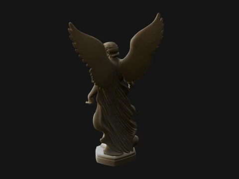 Winged Guardian Angel Statue Design 3 - 3D Print Model 3D Print Model