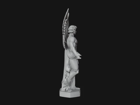 Winged Guardian Angel Statue Design 3 - 3D Print Model 3D Print Model
