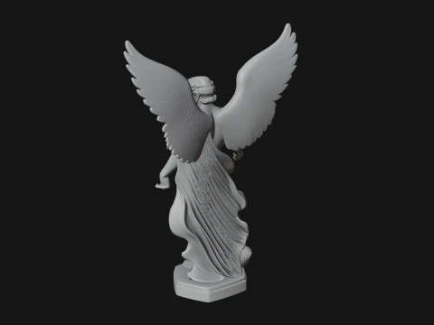 Winged Guardian Angel Statue Design 3 - 3D Print Model 3D Print Model