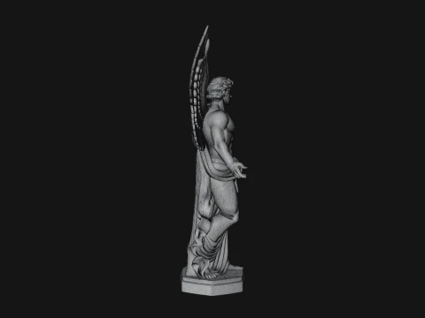 Winged Guardian Angel Statue Design 3 - 3D Print Model 3D Print Model