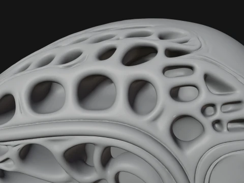 Biomechanical Alien Bust Statue Design 6 - 3D Print Model 3D Print Model