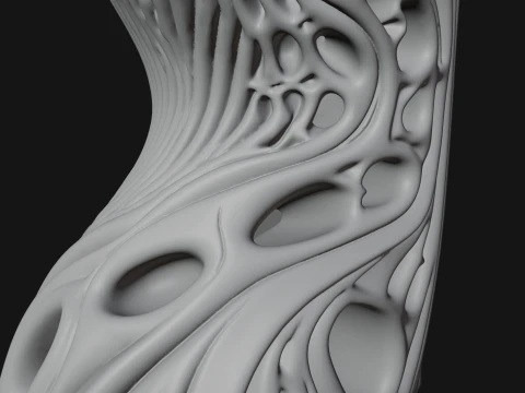 Biomechanical Alien Bust Statue Design 6 - 3D Print Model 3D Print Model