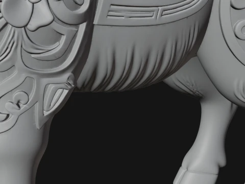 Floral Chibi Ram Statue Design 2 - 3D Print Model 3D Print Model
