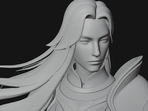 Female Knight with Sword Statue Design 3 - 3D Print Model 3D Print Model