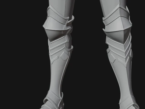 Female Knight with Sword Statue Design 3 - 3D Print Model 3D Print Model