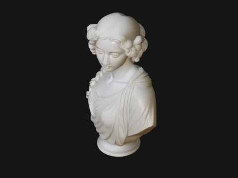 Greek Maiden Bust Statue Design 2 - 3D Print Model 3D Print Model