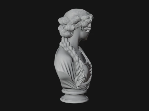 Greek Maiden Bust Statue Design 2 - 3D Print Model 3D Print Model