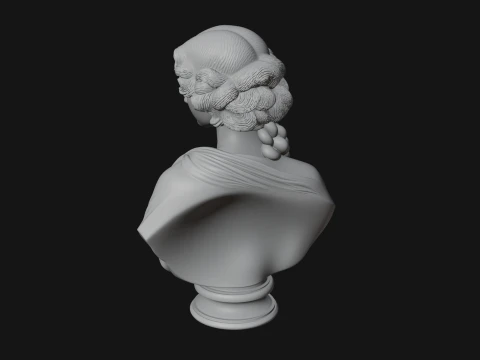 Greek Maiden Bust Statue Design 2 - 3D Print Model 3D Print Model
